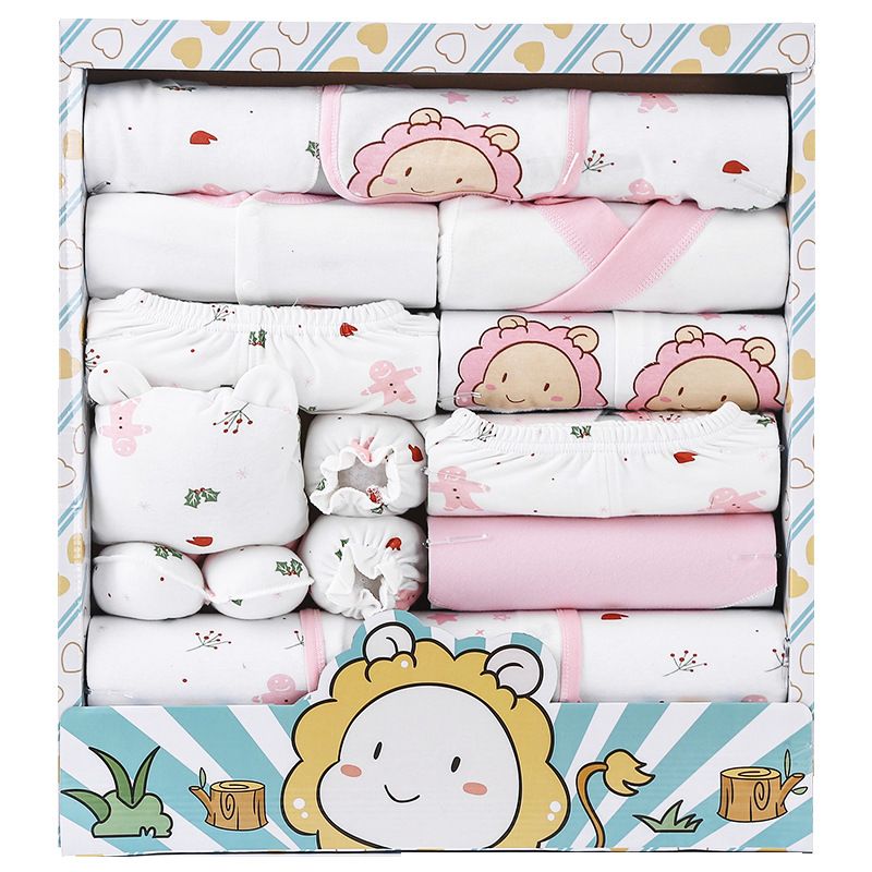 Premium Newborn Baby Clothes Gift Set – Autumn Pure Cotton Essentials | Ultra-Breathable, Skin-Friendly for Newborns | Elegant Full-Month Gift & Complete Maternity/Baby Must-Haves