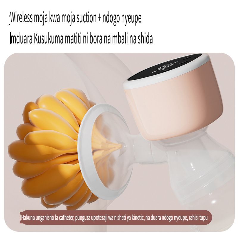 Automatic electric breast pump, all - in - one & portable. Big suction for milk expressing. With comfortable massage to help unclog milk ducts. Makes tired moms feel more at ease