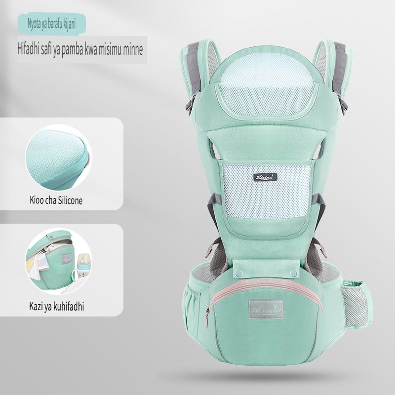 Baby Carrier with Hip Seat, Multi - Functional Baby Carrier for 0 - 36 Months, Horizontal Carrying & Front - Back Use, Double - Shoulder Ergonomic Design, Baby Essentials Storage Pockets