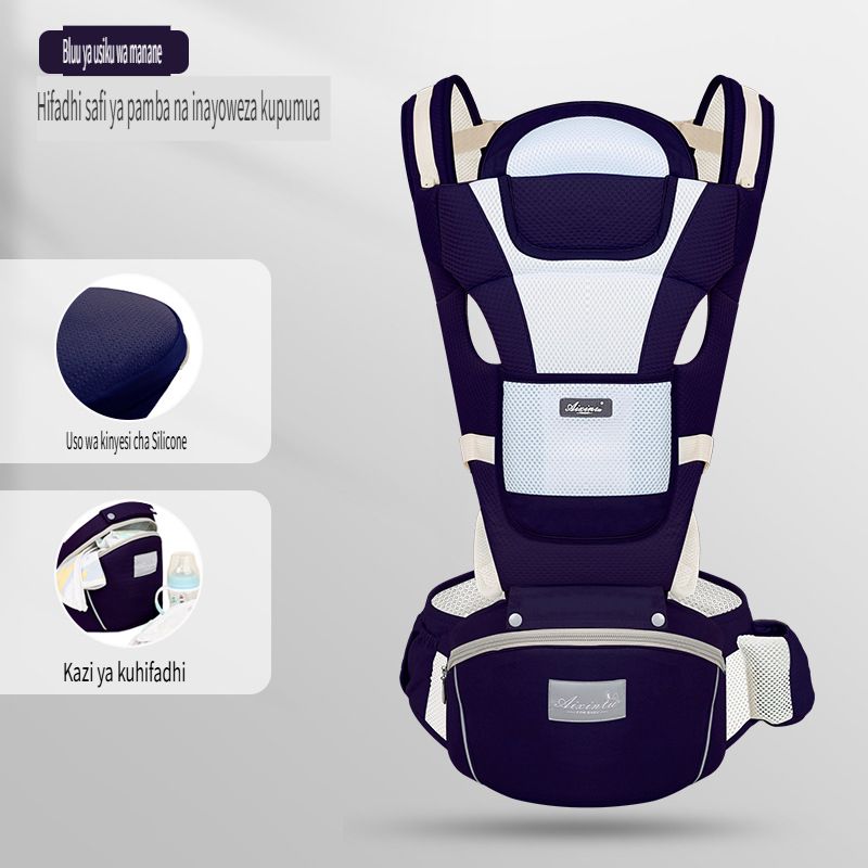 Baby Carrier with Hip Seat, Multi - Functional Baby Carrier for 0 - 36 Months, Horizontal Carrying & Front - Back Use, Double - Shoulder Ergonomic Design, Baby Essentials Storage Pockets