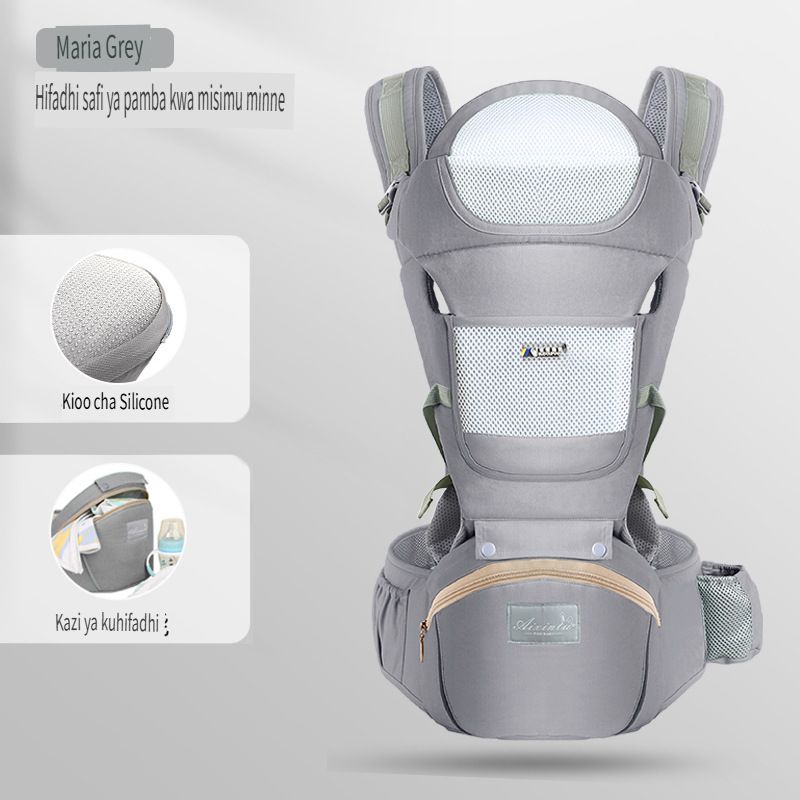 Baby Carrier with Hip Seat, Multi - Functional Baby Carrier for 0 - 36 Months, Horizontal Carrying & Front - Back Use, Double - Shoulder Ergonomic Design, Baby Essentials Storage Pockets