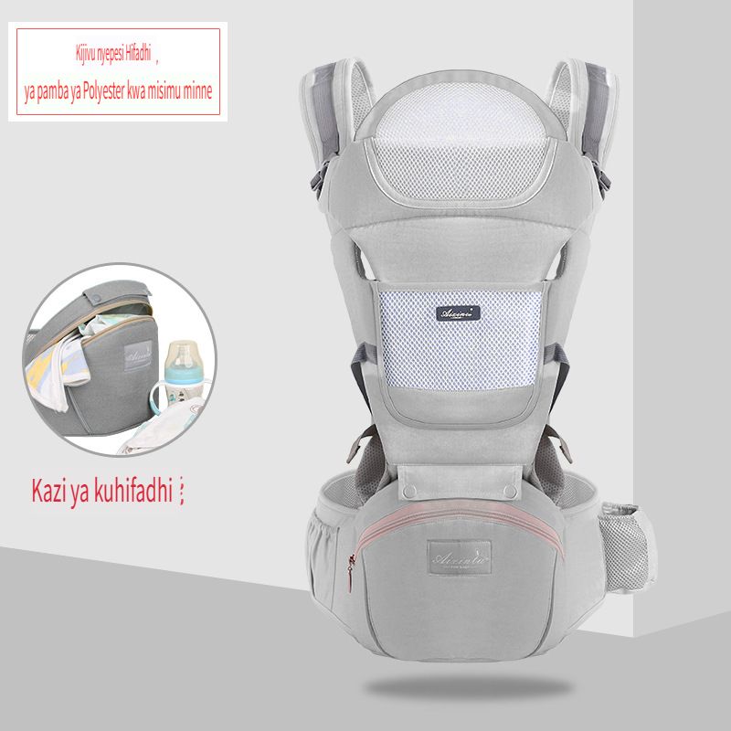 Baby Carrier with Hip Seat, Multi - Functional Baby Carrier for 0 - 36 Months, Horizontal Carrying & Front - Back Use, Double - Shoulder Ergonomic Design, Baby Essentials Storage Pockets
