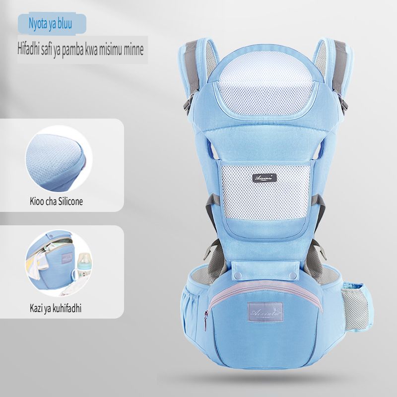 Baby Carrier with Hip Seat, Multi - Functional Baby Carrier for 0 - 36 Months, Horizontal Carrying & Front - Back Use, Double - Shoulder Ergonomic Design, Baby Essentials Storage Pockets