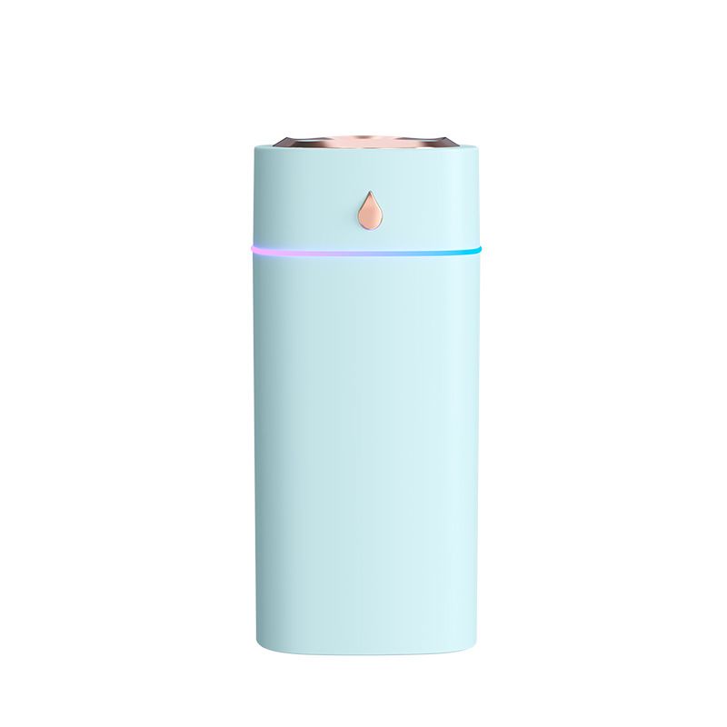 USB Mini Humidifier with Colorful Lights, Dual Spray Nano Mist Diffuser, Large Fog Output, Portable Home & Gift for Kenya, Quiet Operation, Rechargeable Air Moisturizer