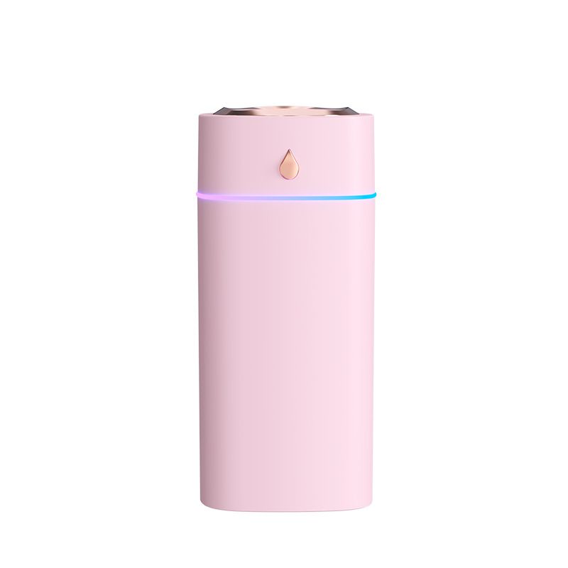 USB Mini Humidifier with Colorful Lights, Dual Spray Nano Mist Diffuser, Large Fog Output, Portable Home & Gift for Kenya, Quiet Operation, Rechargeable Air Moisturizer