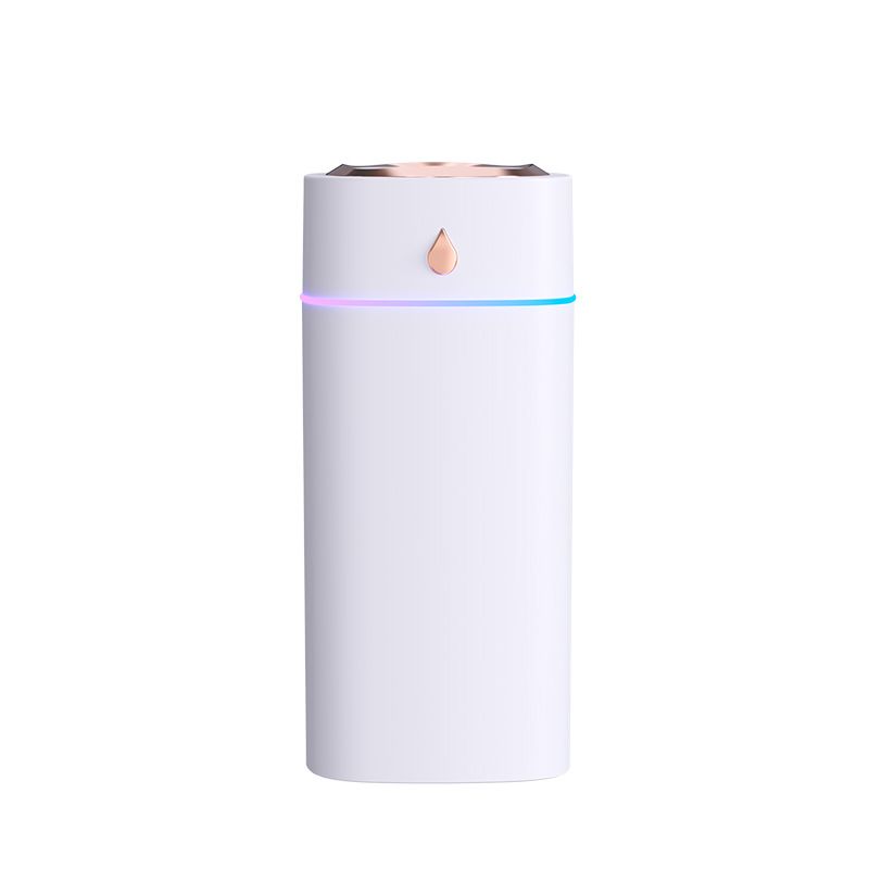 USB Mini Humidifier with Colorful Lights, Dual Spray Nano Mist Diffuser, Large Fog Output, Portable Home & Gift for Kenya, Quiet Operation, Rechargeable Air Moisturizer