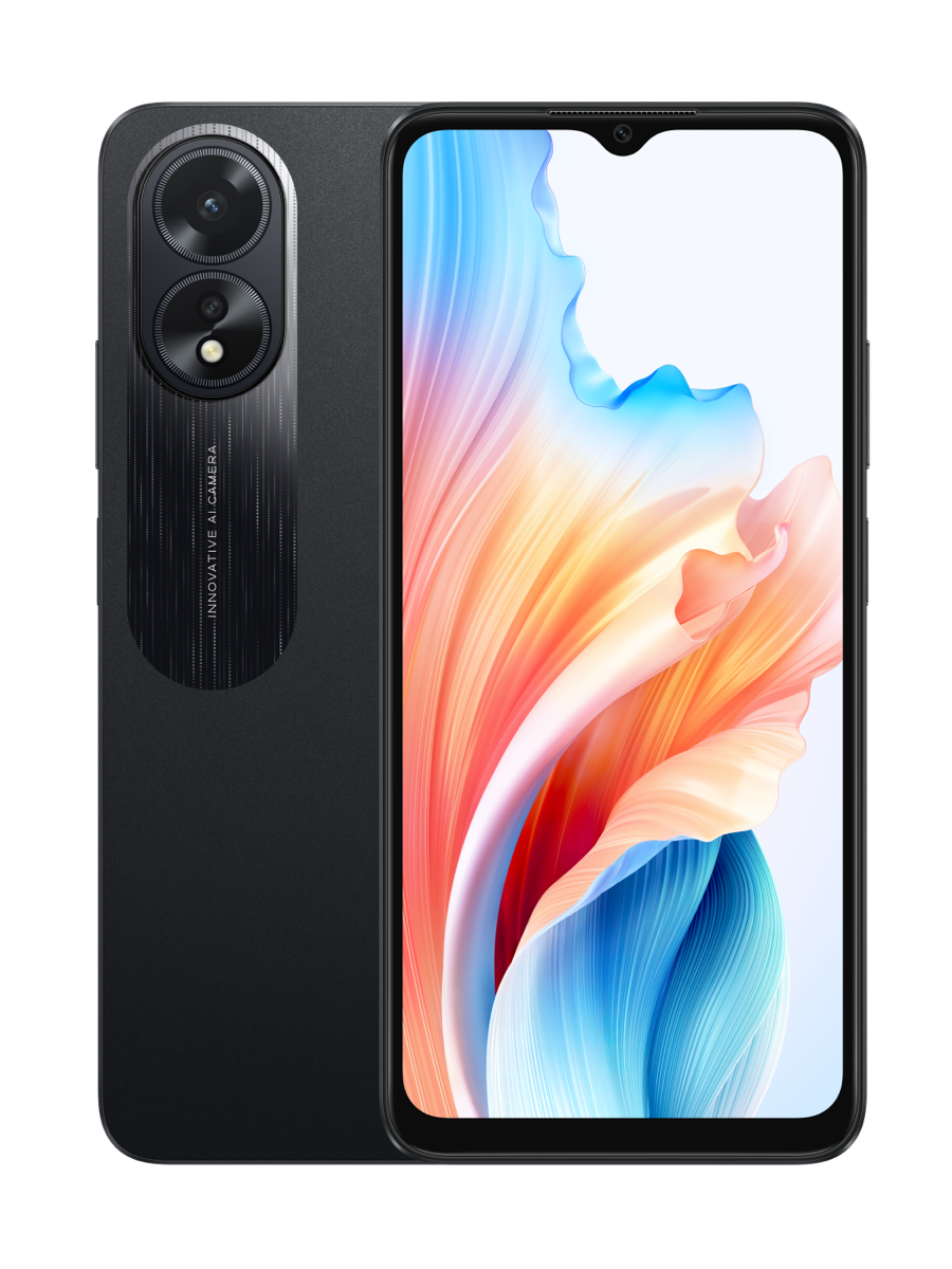 Oppo A38 4G, 128GB 6GB RAM, Camera 50 MP, Battery 5000mAh, Color Glowing Black