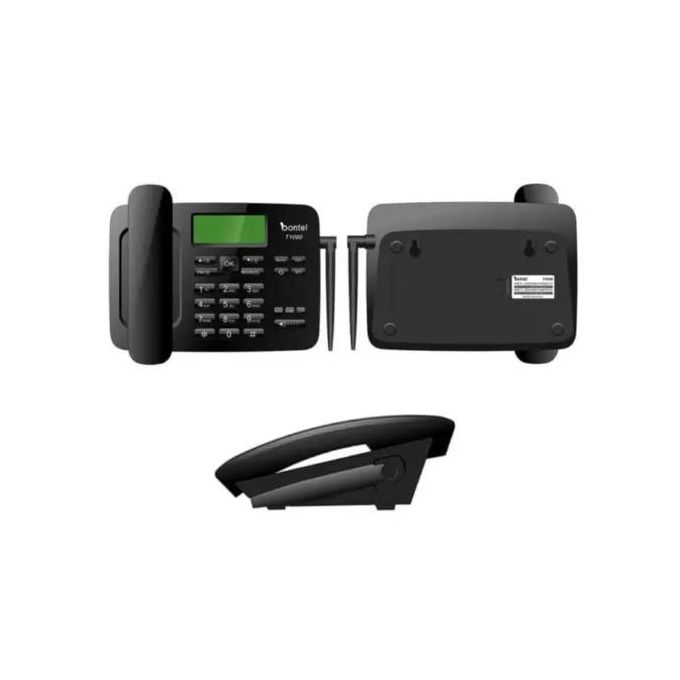 Bontel T1000 Fixed Wireless GSM Desk phone, Dual Simcard, Battery 3000mAh, Color Black