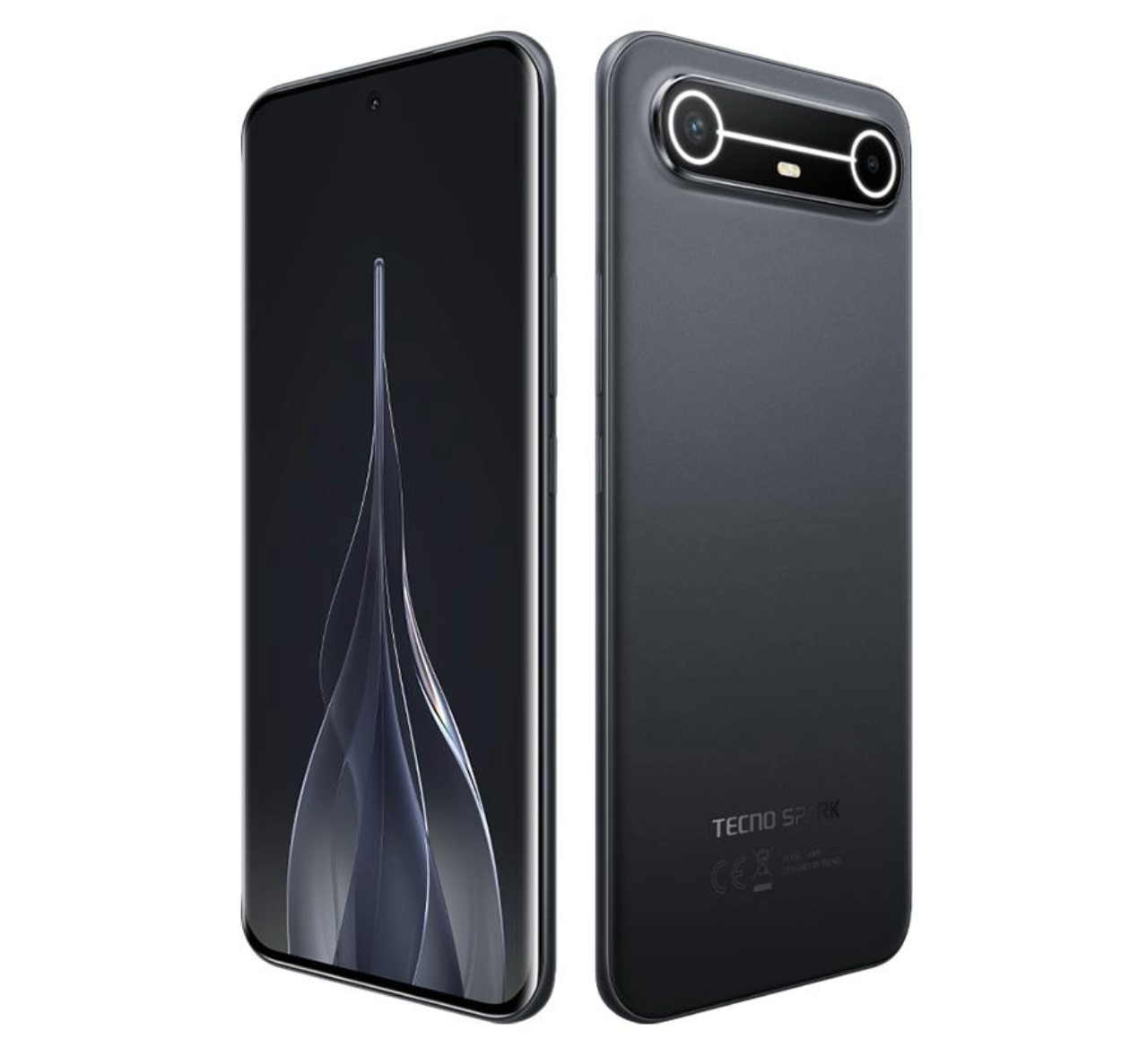 Tecno Spark Slim 4G, 256GB 8GB RAM, Screen Curved 6.78 inch, Battery 5160 mAh, Color Cool Black