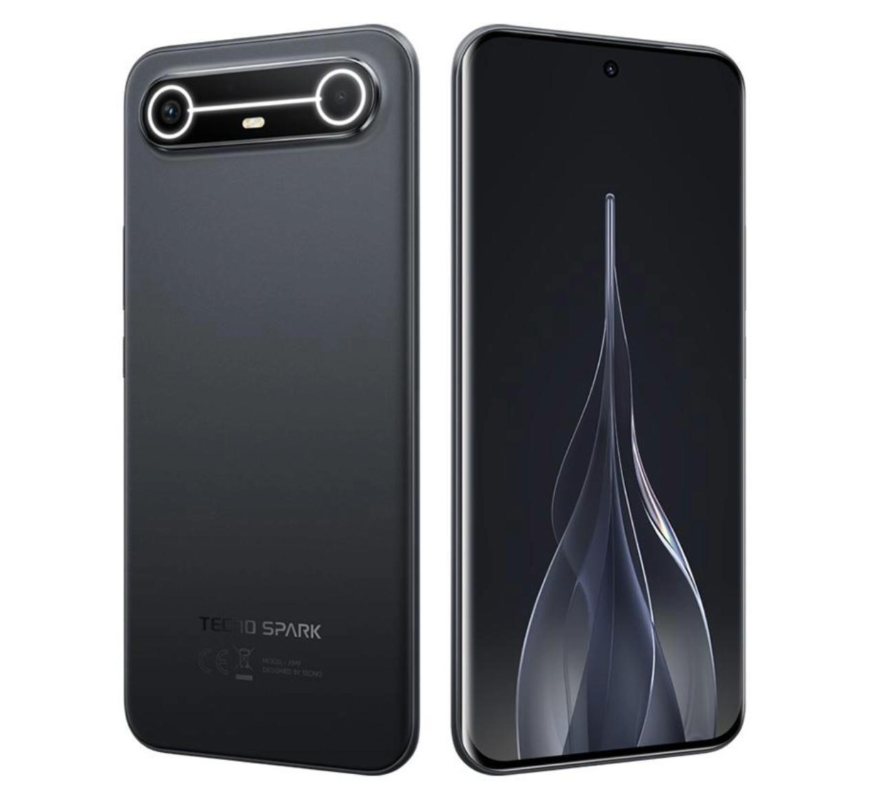 Tecno Spark Slim 4G, 256GB 8GB RAM, Screen Curved 6.78 inch, Battery 5160 mAh, Color Cool Black