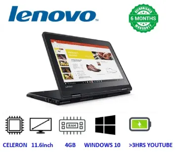 Lenovo Yoga 11E 2-in-1 Touchscreen Celeron 4GB/128GB SSD 11.6"