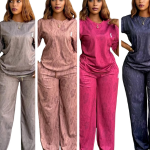 Trendy Women’s Two-Piece Set by HotDealsDirect – Sleeveless V-Neck Blazer Style Crop Top with Matching High-Waist Pants for Office, Parties, Vacations & Everyday Fashion (M–2XL)