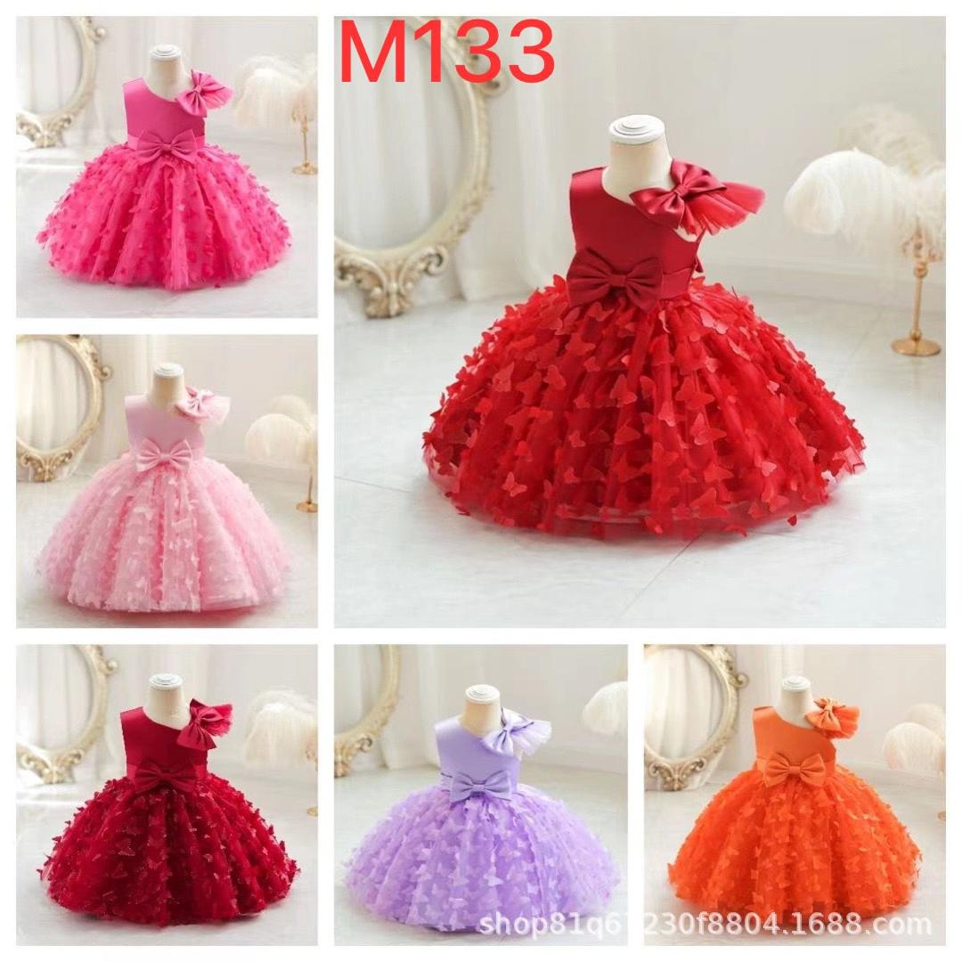 Elegant Princess Party Dress for Girls – 3D Flower Lace Design, Cute Bow & Puffy Tulle Skirt | Birthday, Wedding, Photoshoot & Special Occasion Outfit