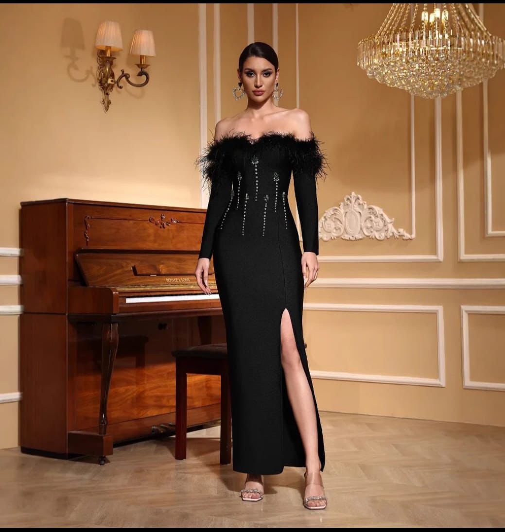 heavy cotton HotdealsDirect Premium Women’s Long Maxi Dress – Elegant High-Fashion Gown with Flowy Silhouette | Perfect for Red-Carpet, Parties & Special Events