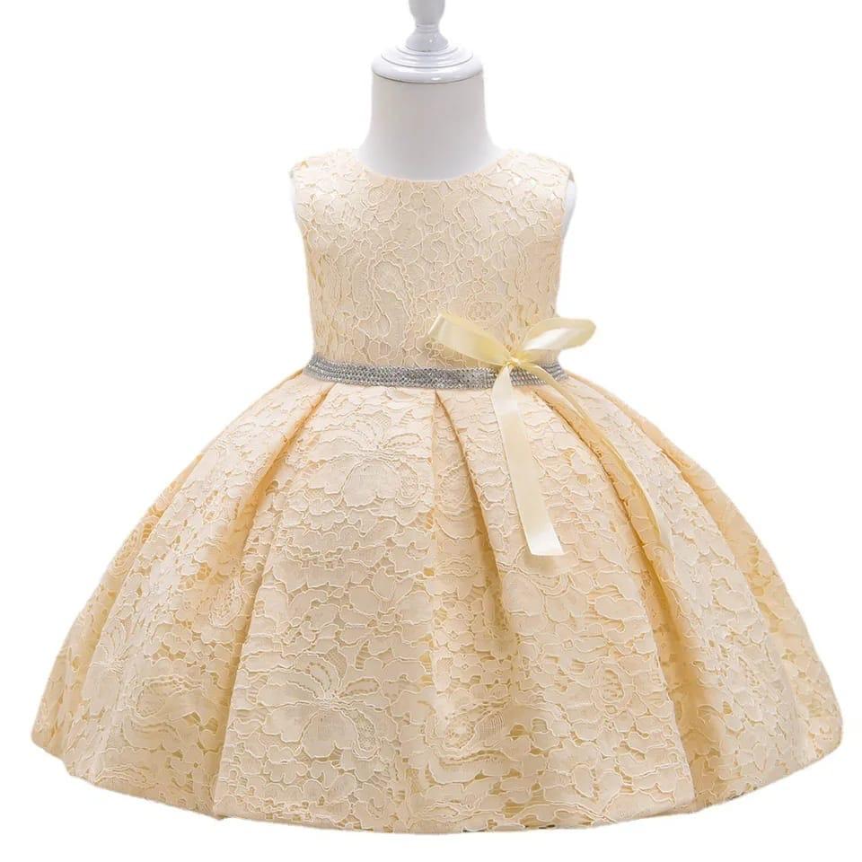 Adorable Girls’ Birthday Princess Dress – Glittery Bodice & Puffy Layers | Perfect for Weddings, Baby Showers & Photoshoots