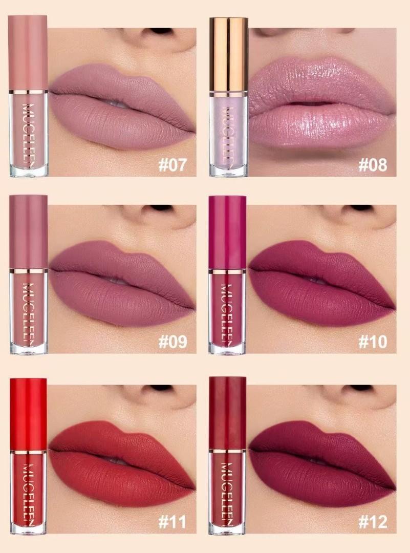 🔥 !!!Muge leen12PCS/Set Lipsticks Matte Lip Gloss Sets Makeup  Lasting Velvet Liquid Lipstick Set Cosmetic