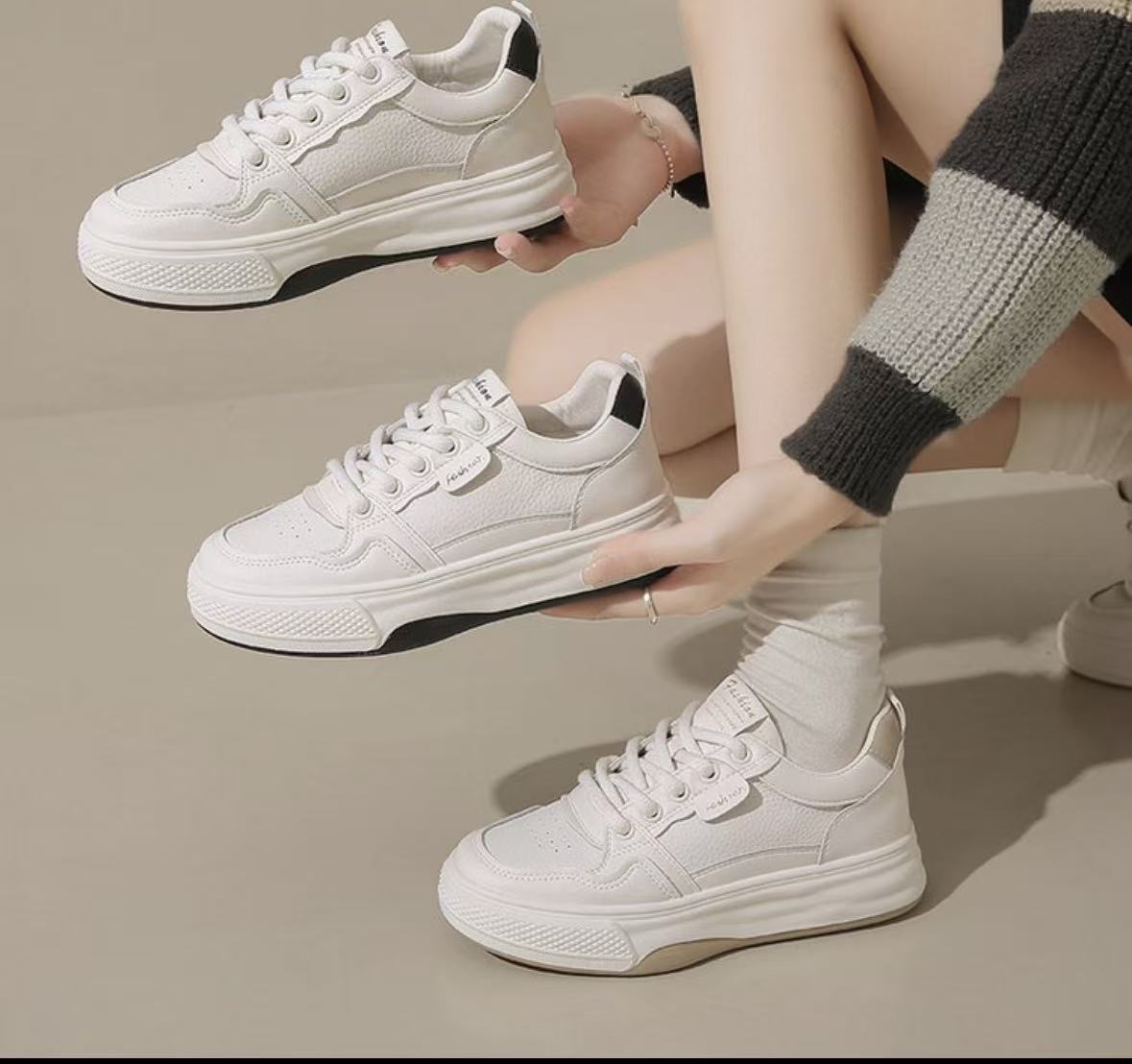 Star glow Girls ladies sneakers white breathable comfortable girl shoes easy to clean light hicking casual sneakers sizes 37-41