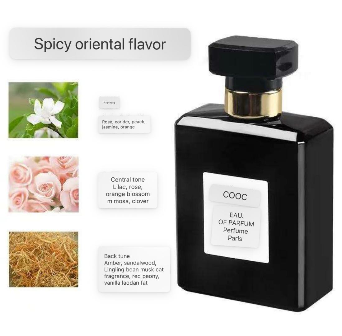 🔥!!!/COOC/50ML Tender Encounter Perfume Persistent fragrance retention Fresh and sweet Ladys flower and fruit fragrance Women's Perfume Black