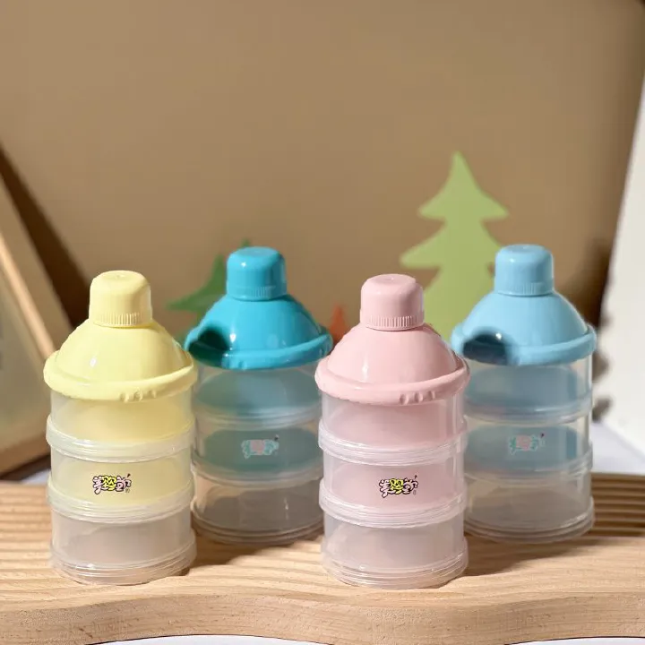 1 Pcs 3 Layer Milk Powder Box Safety Storage Container Portable Tank Baby Food Storage