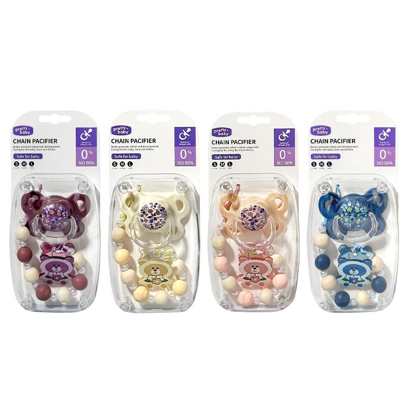 2-Pcs Set Silicone Newborns Pacifiers Breastmilk-like Design No Crying for Baby