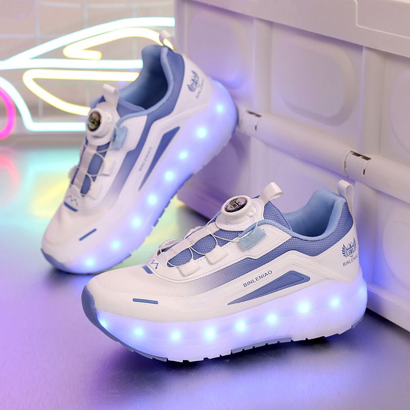 Kids LED light Luminous Shoes Sneakers for Girls USB Charging Children's Casual Sports Shoes Outdoor Fashion Shinny Shoes Size 29-40