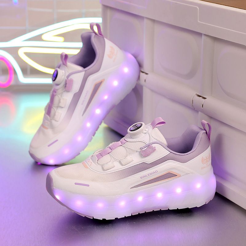 Kids LED light Luminous Shoes Sneakers for Girls USB Charging Children's Casual Sports Shoes Outdoor Fashion Shinny Shoes Size 29-40
