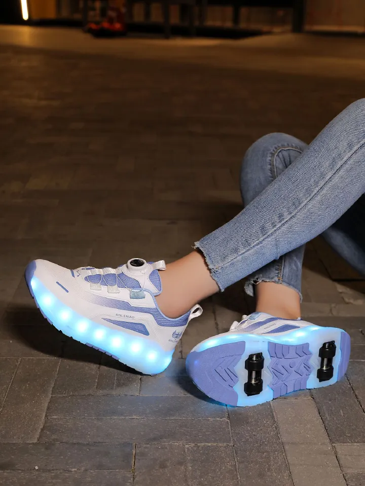 Kids LED light Luminous Shoes Sneakers for Girls USB Charging Children's Casual Sports Shoes Outdoor Fashion Shinny Shoes Size 29-40