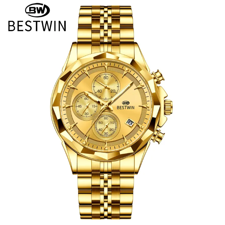 BESTWIN Luminous Six-needle Personality Fashion Men's Quartz Watch Waterproof Chronograph
