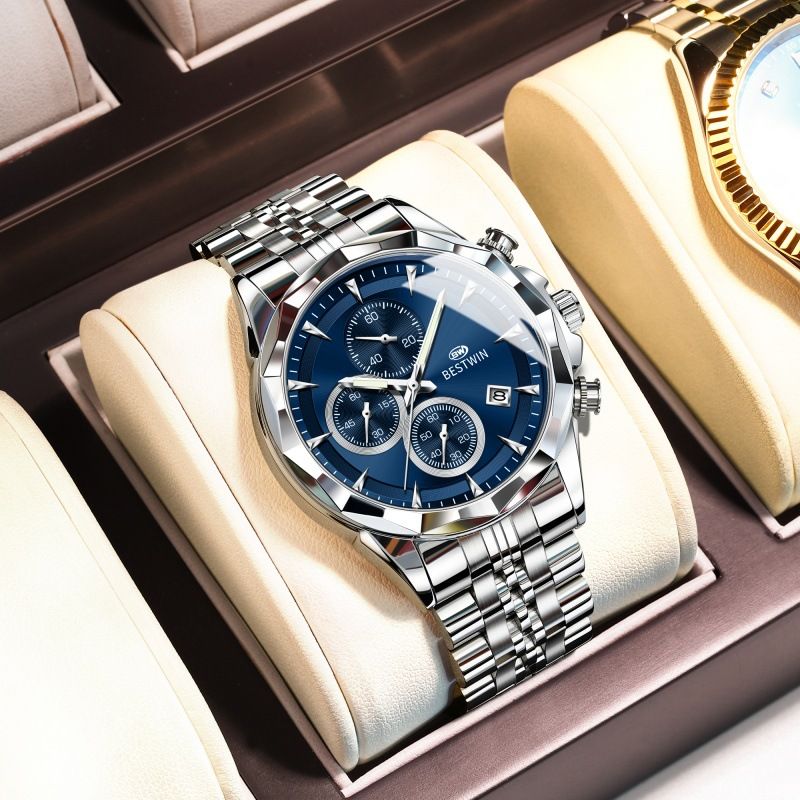 BESTWIN Luminous Six-needle Personality Fashion Men's Quartz Watch Waterproof Chronograph