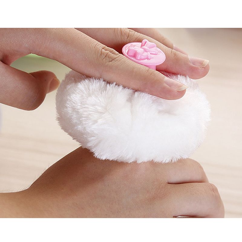 Baby Powder Puff Storage Box Mother and Baby Care Box Anti-Prickly Heat Puff Box-1PC