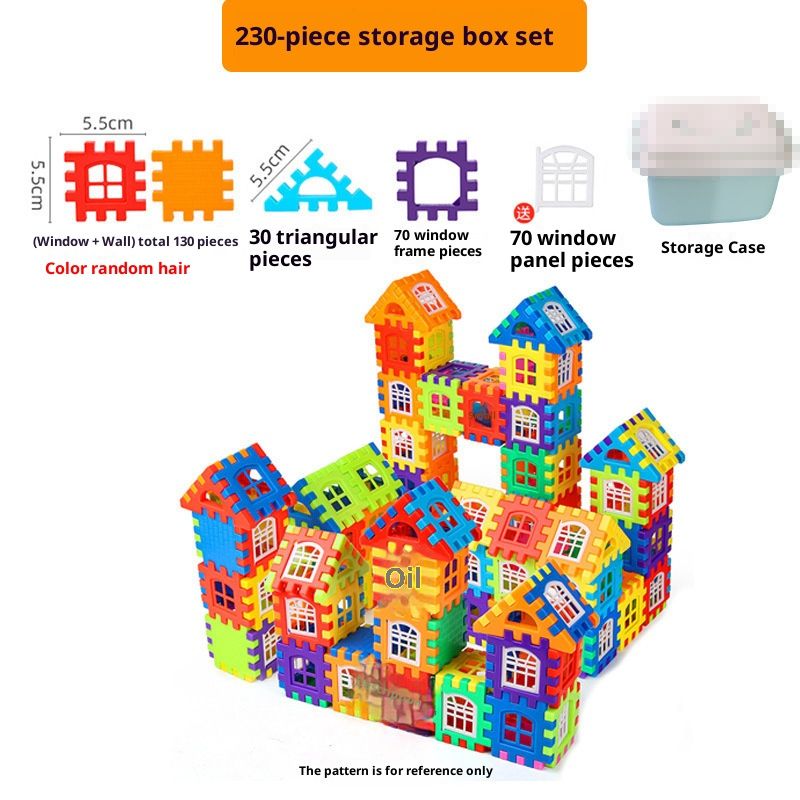 Assemble free desktop building blocks toys large particles children's house building blocks