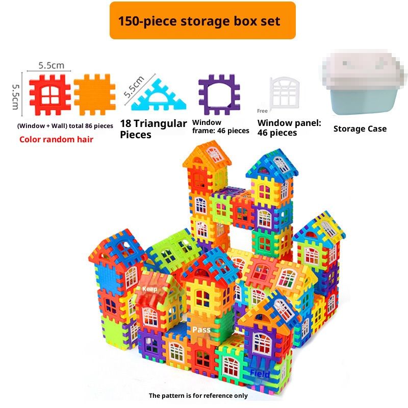 Assemble free desktop building blocks toys large particles children's house building blocks