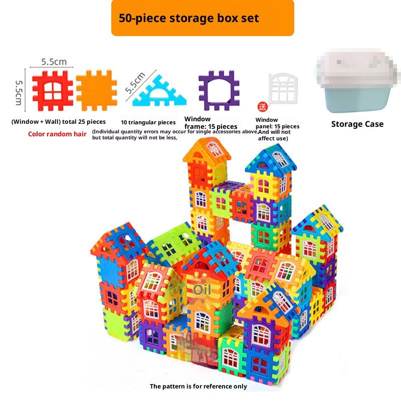 Assemble free desktop building blocks toys large particles children's house building blocks
