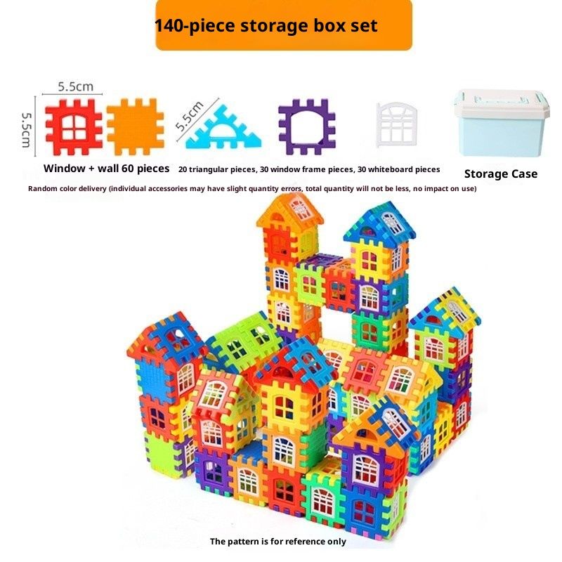 Assemble free desktop building blocks toys large particles children's house building blocks