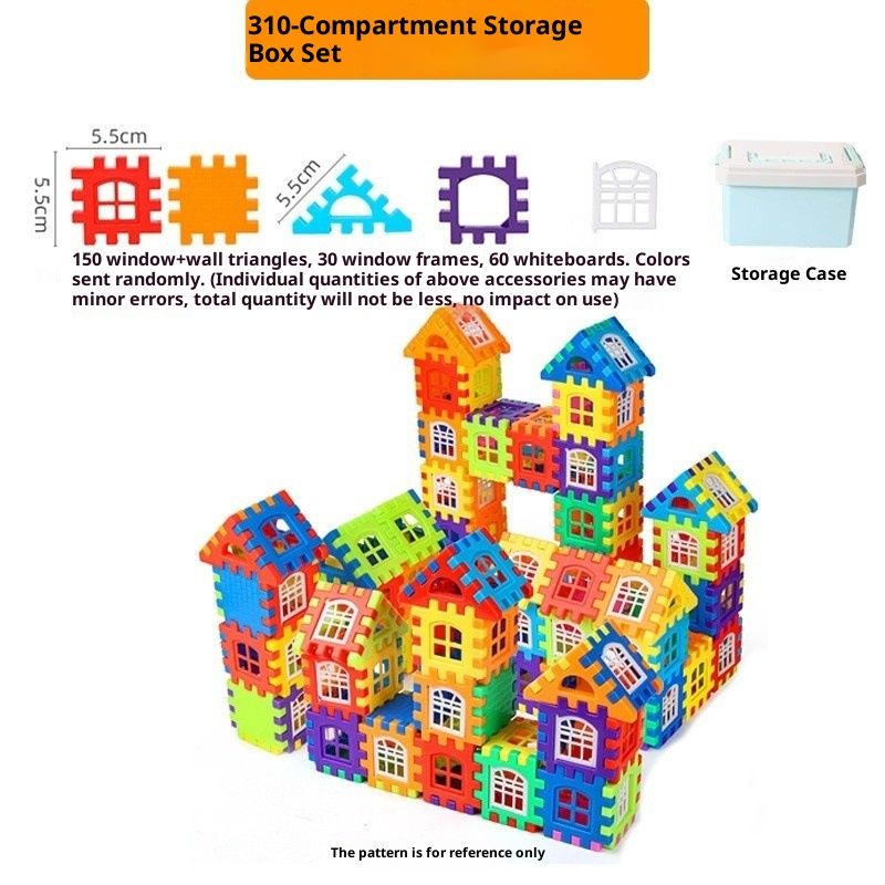 Assemble free desktop building blocks toys large particles children's house building blocks