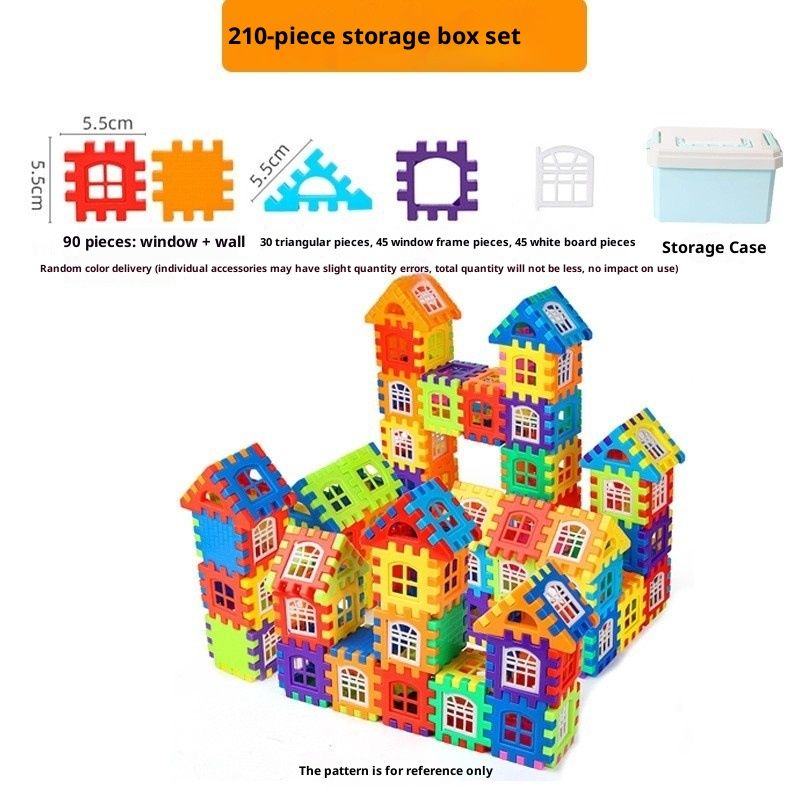 Assemble free desktop building blocks toys large particles children's house building blocks