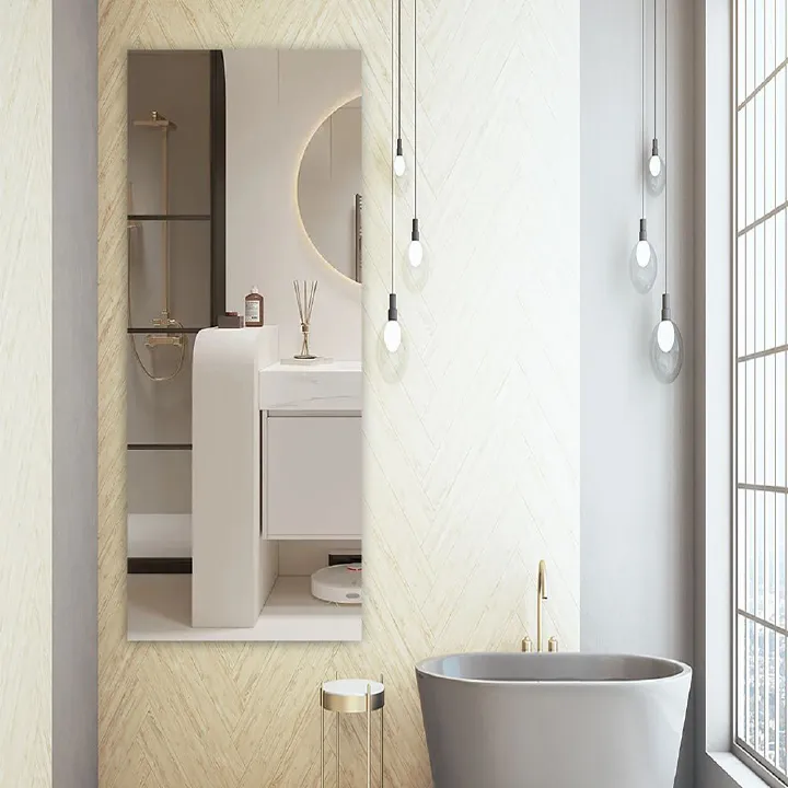 Mirror wall stickers for living room, bedroom, bedside, and bathroom - self-adhesive wall stickers