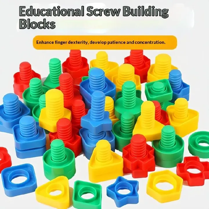 Children's screw-tightening toys, children's educational toys, screw-assembly toys