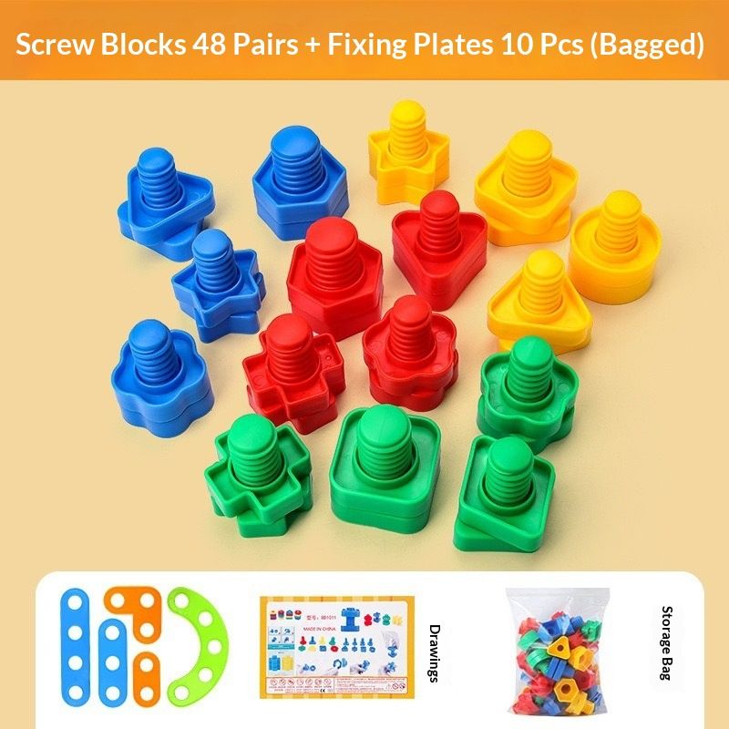 Children's screw-tightening toys, children's educational toys, screw-assembly toys