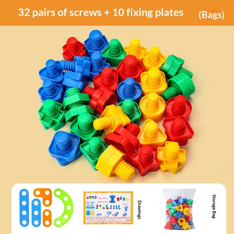 Children's screw-tightening toys, children's educational toys, screw-assembly toys