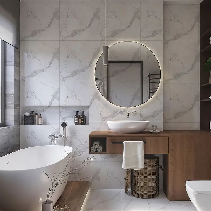 12 Pieces Marble Stickers for Living Room, Bathroom, Tile, Wallpaper, Anti-slip, Waterproof, Self-adhesive Floor Stickers