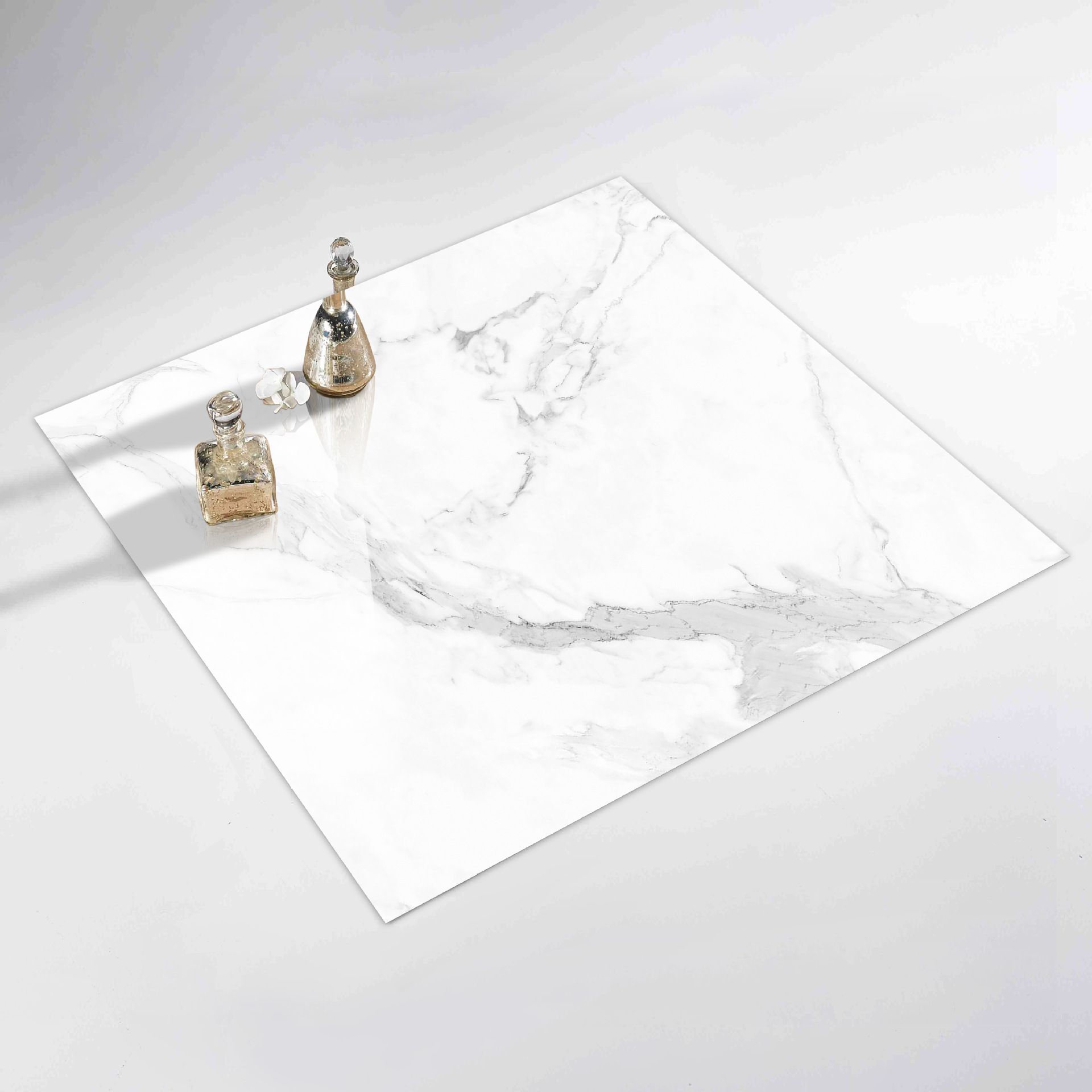 12 Pieces Marble Stickers for Living Room, Bathroom, Tile, Wallpaper, Anti-slip, Waterproof, Self-adhesive Floor Stickers