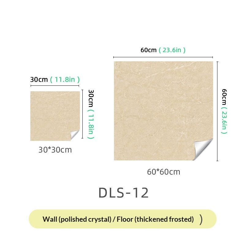 12 Pieces Marble Stickers for Living Room, Bathroom, Tile, Wallpaper, Anti-slip, Waterproof, Self-adhesive Floor Stickers