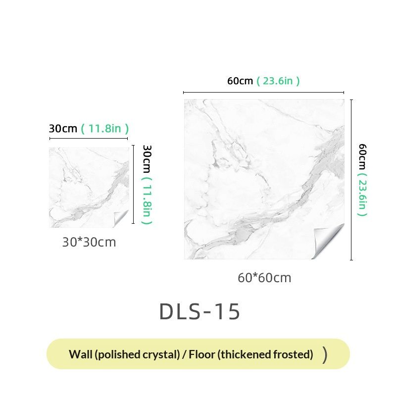 12 Pieces Marble Stickers for Living Room, Bathroom, Tile, Wallpaper, Anti-slip, Waterproof, Self-adhesive Floor Stickers