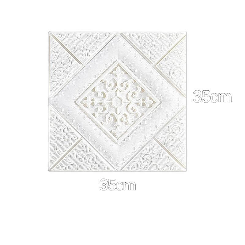 10 Pcs 35cm x 35cm Waterproof and moisture-proof self-adhesive ceiling wallpaper, wall decoration stickers, foam wall stickers, and headboard upholstered wallpaper