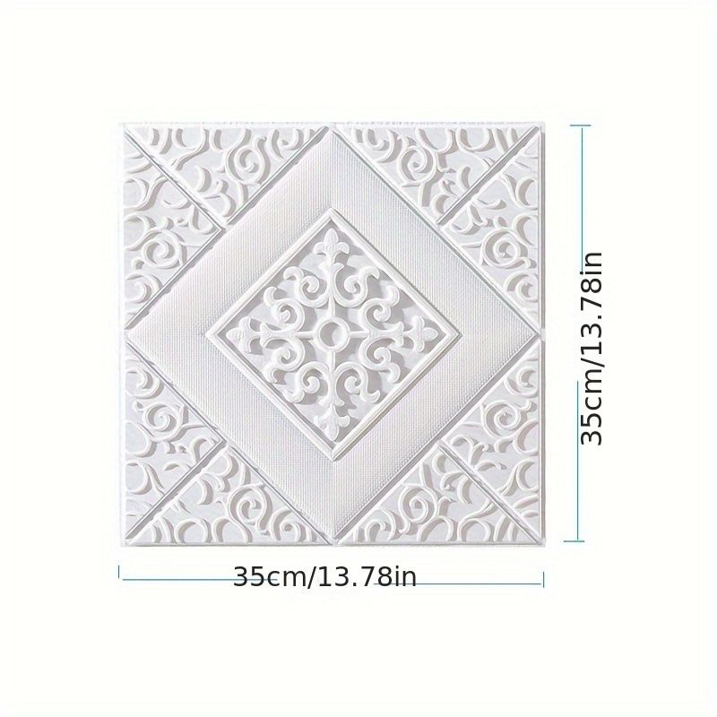 10 Pcs 35cm x 35cm Waterproof and moisture-proof self-adhesive ceiling wallpaper, wall decoration stickers, foam wall stickers, and headboard upholstered wallpaper