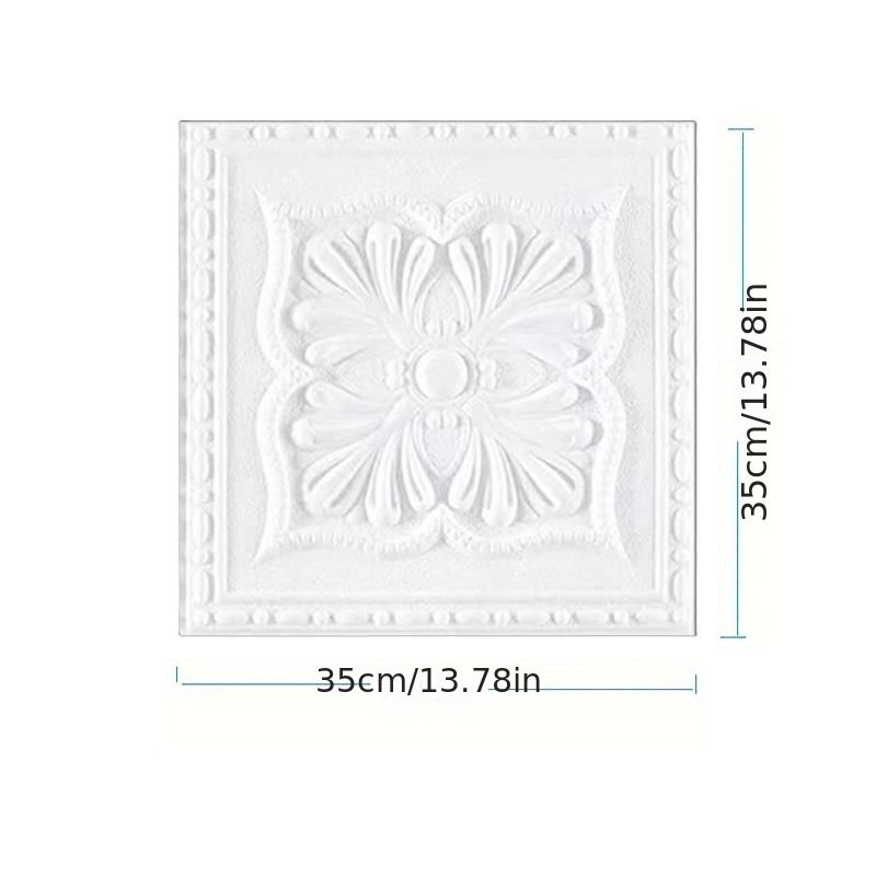10 Pcs 35cm x 35cm Waterproof and moisture-proof self-adhesive ceiling wallpaper, wall decoration stickers, foam wall stickers, and headboard upholstered wallpaper