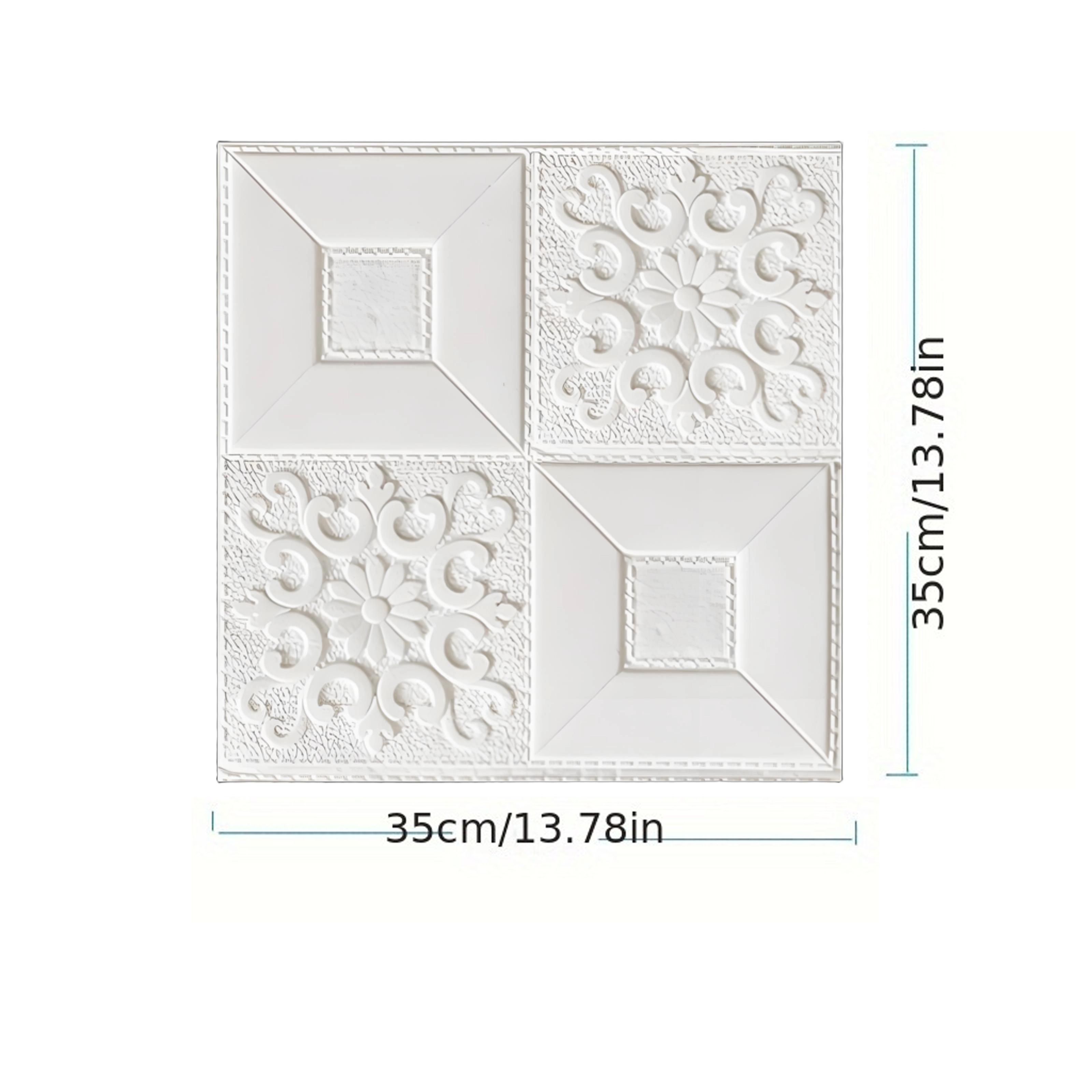 10 Pcs 35cm x 35cm Waterproof and moisture-proof self-adhesive ceiling wallpaper, wall decoration stickers, foam wall stickers, and headboard upholstered wallpaper