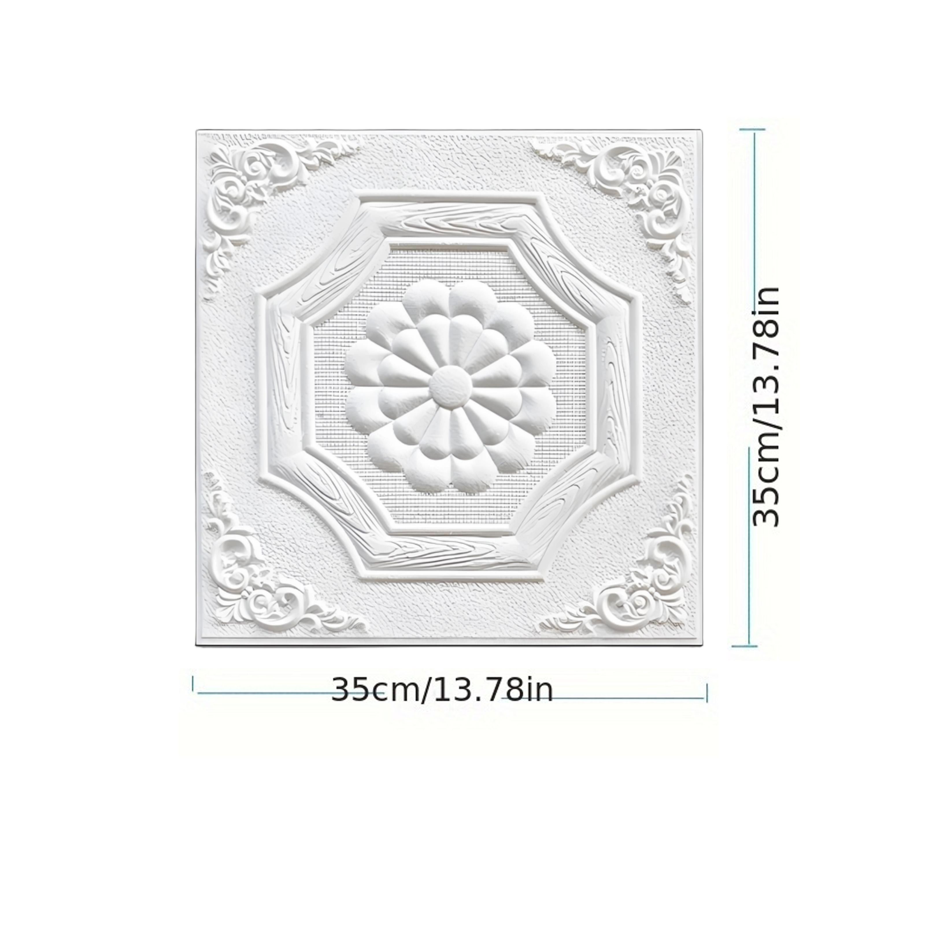 10 Pcs 35cm x 35cm Waterproof and moisture-proof self-adhesive ceiling wallpaper, wall decoration stickers, foam wall stickers, and headboard upholstered wallpaper