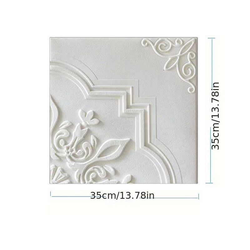 10 Pcs 35cm x 35cm waterproof and moisture-proof self-adhesive foam wallpaper for ceilings, walls, and headboards